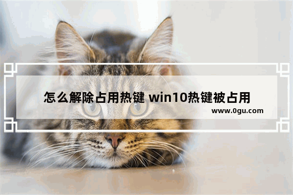 怎么解除占用热键 win10热键被占用