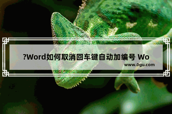 ?Word如何取消回车键自动加编号 Word文档取消按回车键就自动编号的功能的方法教程