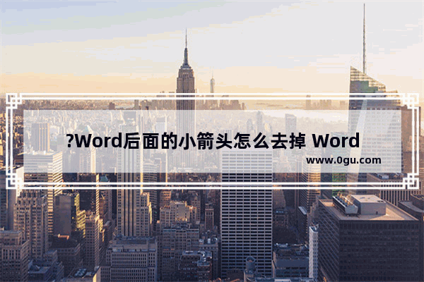 ?Word后面的小箭头怎么去掉 Word文档去掉文字后面箭头符号的方法教程