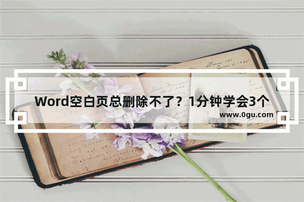 Word空白页总删除不了？1分钟学会3个超简单的方法，2秒就搞定！