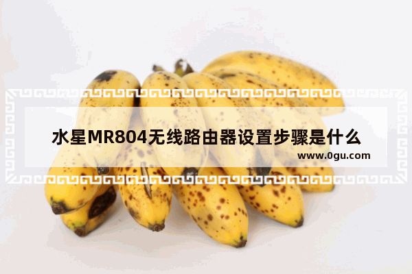 水星MR804无线路由器设置步骤是什么