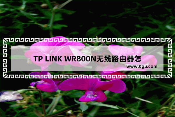 TP LINK WR800N无线路由器怎么设置