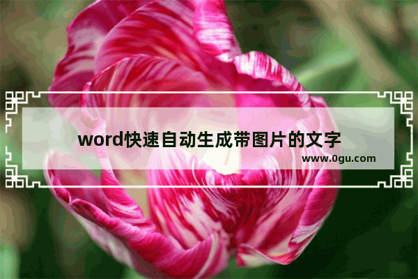 word快速自动生成带图片的文字