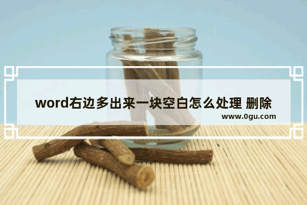 word右边多出来一块空白怎么处理 删除word文档多余空白页方法