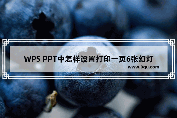 WPS PPT中怎样设置打印一页6张幻灯片 WPS PPT中设置打印一页纸显示6张幻灯片的方法