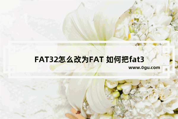 FAT32怎么改为FAT 如何把fat32改成ntfs