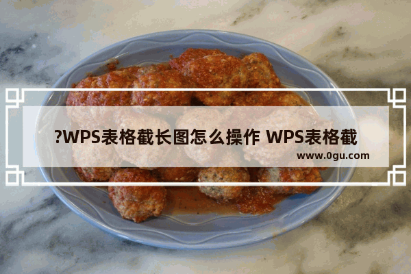 ?WPS表格截长图怎么操作 WPS表格截长图的方法教程