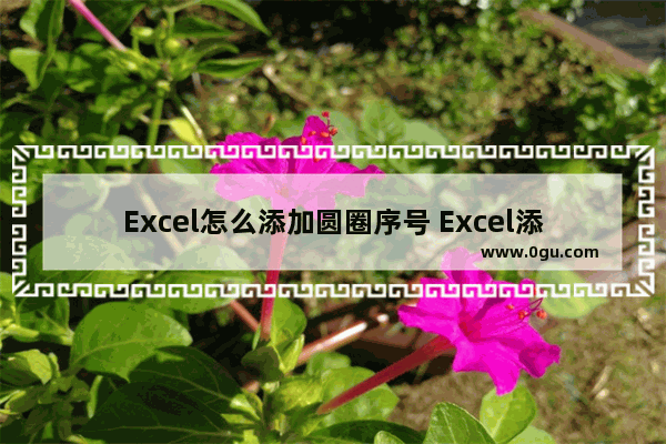 Excel怎么添加圆圈序号 Excel添加圆圈序号的方法