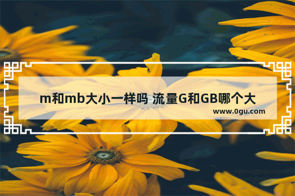 m和mb大小一样吗 流量G和GB哪个大