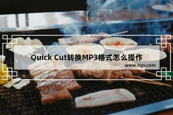 Quick Cut转换MP3格式怎么操作 Quick Cut转换MP3格式的方法