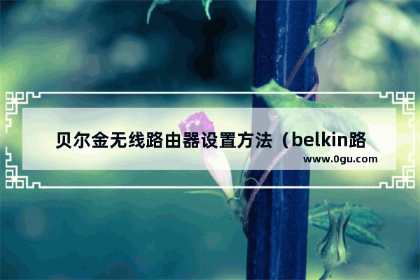 贝尔金无线路由器设置方法（belkin路由器怎么设置）