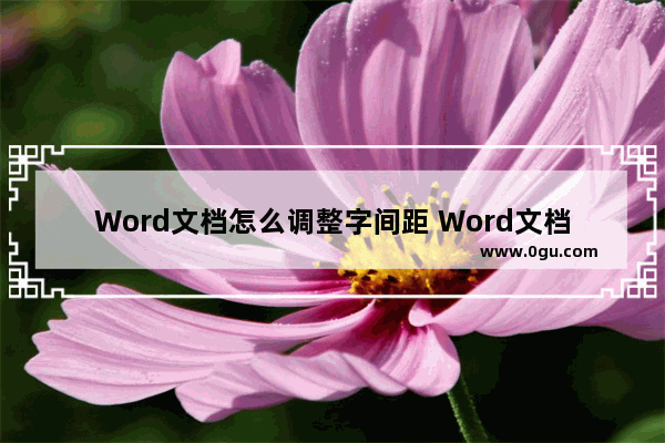 Word文档怎么调整字间距 Word文档调整字间距的方法