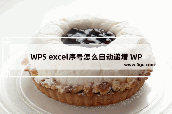 WPS excel序号怎么自动递增 WPS excel序号自动递增的操作方法