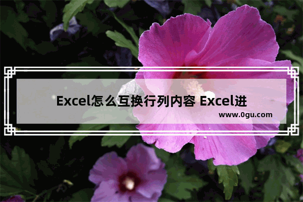 Excel怎么互换行列内容 Excel进行行列互换的方法