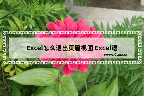 Excel怎么退出页眉视图 Excel退出页眉页脚视图的方法