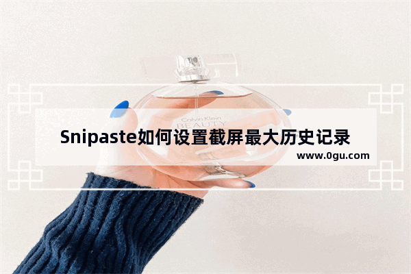 Snipaste如何设置截屏最大历史记录数 Snipaste截图工具设置截屏最大历史记录数的方法