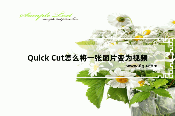 Quick Cut怎么将一张图片变为视频 Quick Cut制作一图流视频的方法