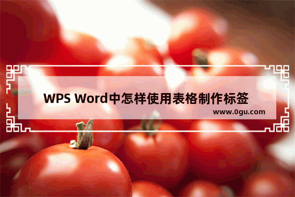 WPS Word中怎样使用表格制作标签 WPS Word表格制作标签的方法