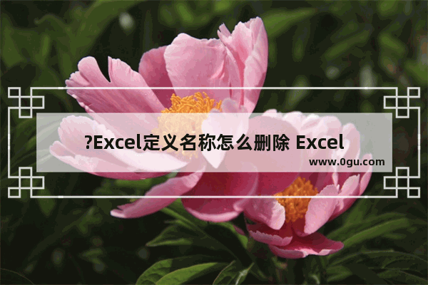 ?Excel定义名称怎么删除 Excel中删除已有的定义名称的方法教程