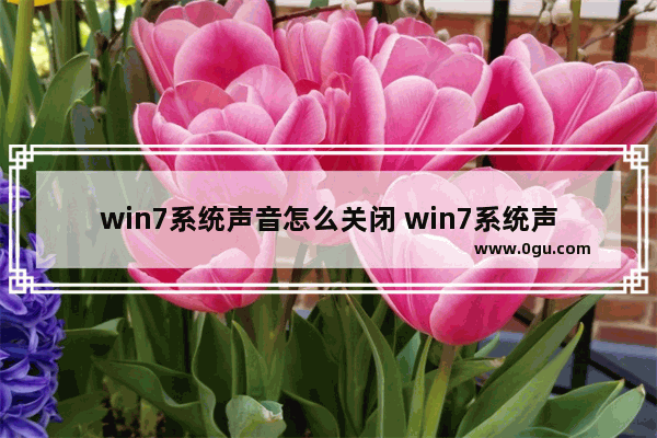 win7系统声音怎么关闭 win7系统声音关闭了键盘按键还有声音