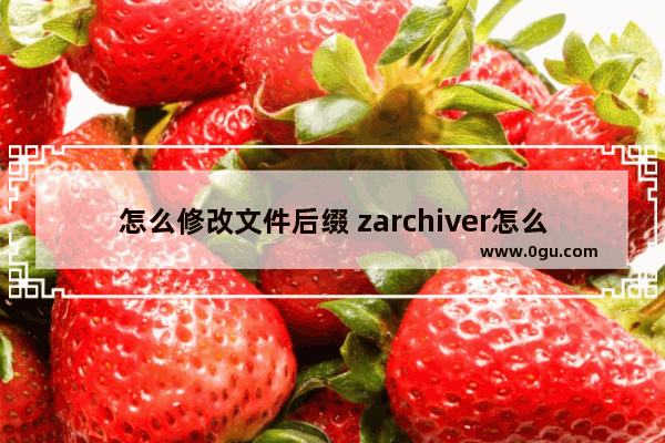 怎么修改文件后缀 zarchiver怎么修改文件后缀