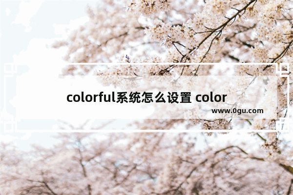 colorful系统怎么设置 colorful怎么装系统