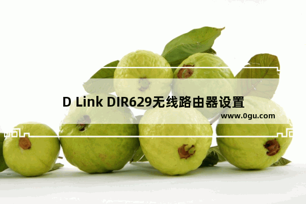 D Link DIR629无线路由器设置上网教程