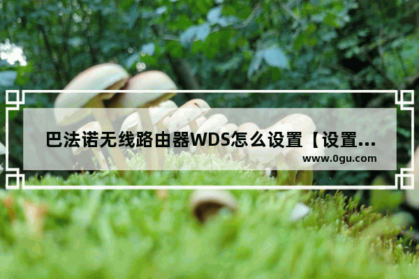 巴法诺无线路由器WDS怎么设置【设置方法】