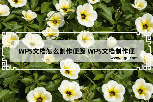 WPS文档怎么制作便笺 WPS文档制作便笺的方法