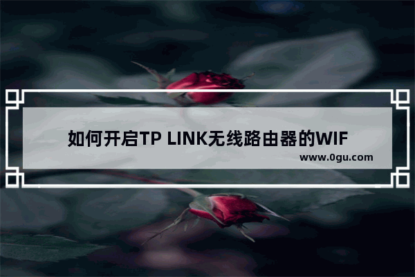 如何开启TP LINK无线路由器的WIFI无线功能