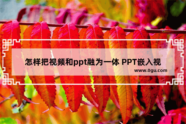 怎样把视频和ppt融为一体 PPT嵌入视频详细操作