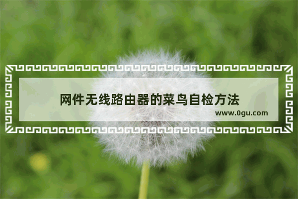 网件无线路由器的菜鸟自检方法