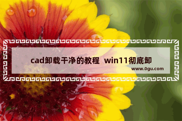 cad卸载干净的教程  win11彻底卸载CAD的详细流程