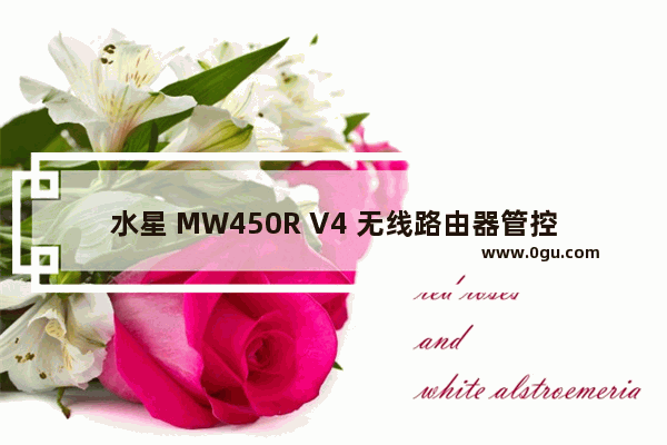 水星 MW450R V4 无线路由器管控内网主机上网权限