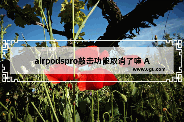 airpodspro敲击功能取消了嘛 AirPods Pro耳机敲击到按捏的升级介绍