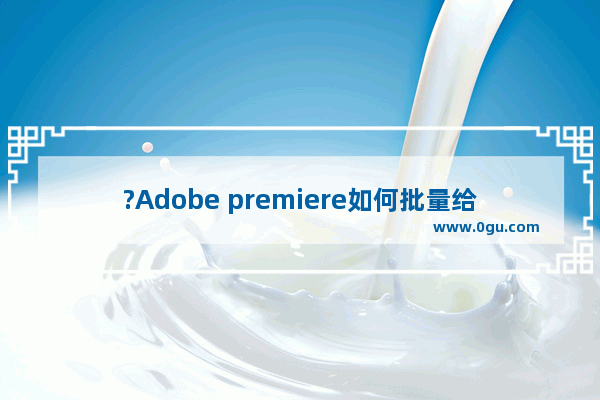 ?Adobe premiere如何批量给视频调色? PR批量给视频调色的方法教程