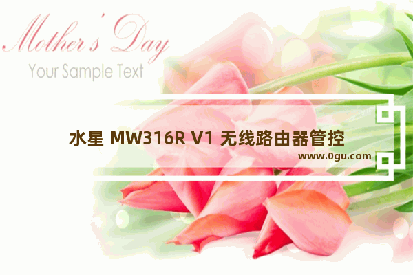 水星 MW316R V1 无线路由器管控内网主机上网权限设置