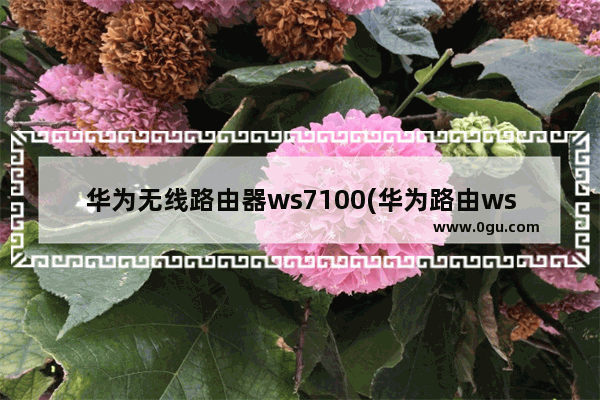 华为无线路由器ws7100(华为路由ws7200使用教程)