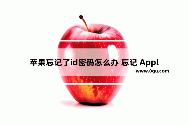 苹果忘记了id密码怎么办 忘记 Apple ID 密码解锁步骤