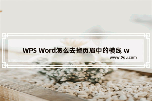 WPS Word怎么去掉页眉中的横线 wps中word去掉页眉处横线的方法