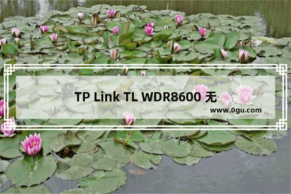 TP Link TL WDR8600 无线路由器上网设置