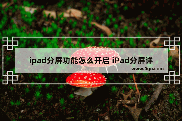 ipad分屏功能怎么开启 iPad分屏详细教程