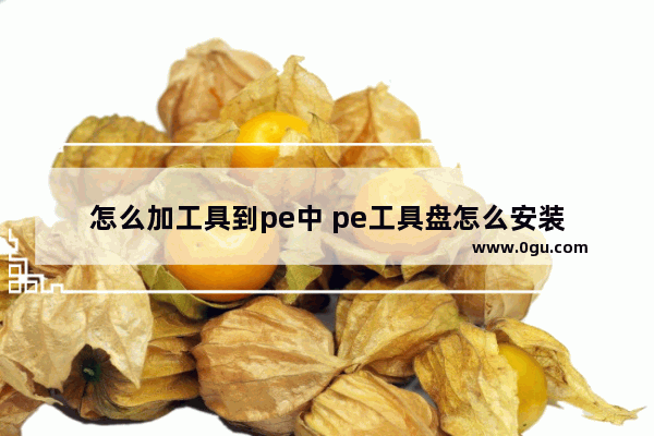 怎么加工具到pe中 pe工具盘怎么安装