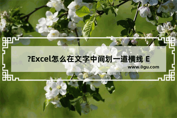 ?Excel怎么在文字中间划一道横线 Excel表格在文字中间划一道横线的方法教程