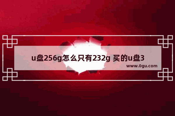 u盘256g怎么只有232g 买的u盘32g但只有28g