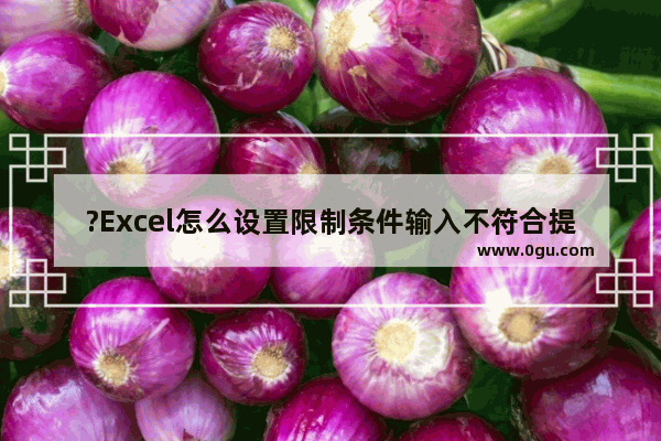 ?Excel怎么设置限制条件输入不符合提示? Excel设置限制条件输入不符合时进行提示的教程