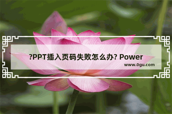 ?PPT插入页码失败怎么办? PowerPoint演示文稿解决插入页码失败的方法教程