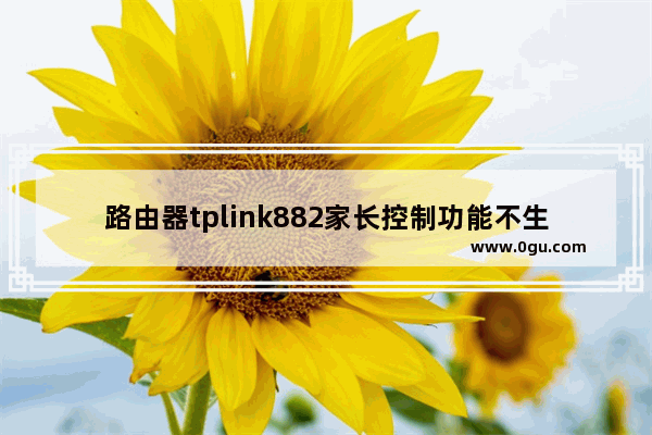 路由器tplink882家长控制功能不生效如何解决