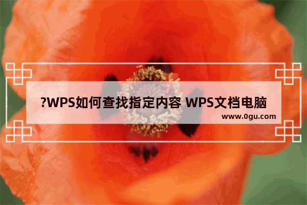 ?WPS如何查找指定内容 WPS文档电脑版查找指定内容的方法教程