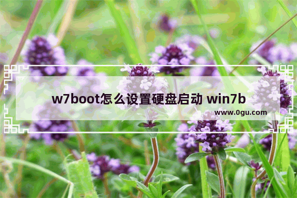 w7boot怎么设置硬盘启动 win7boot设置硬盘启动